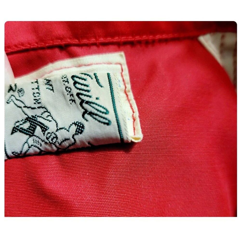 Vintage 50s Robins AFB Basketball Warmup Jersey Unisport Tackle Twill Satin Zip - Picture 9 of 10